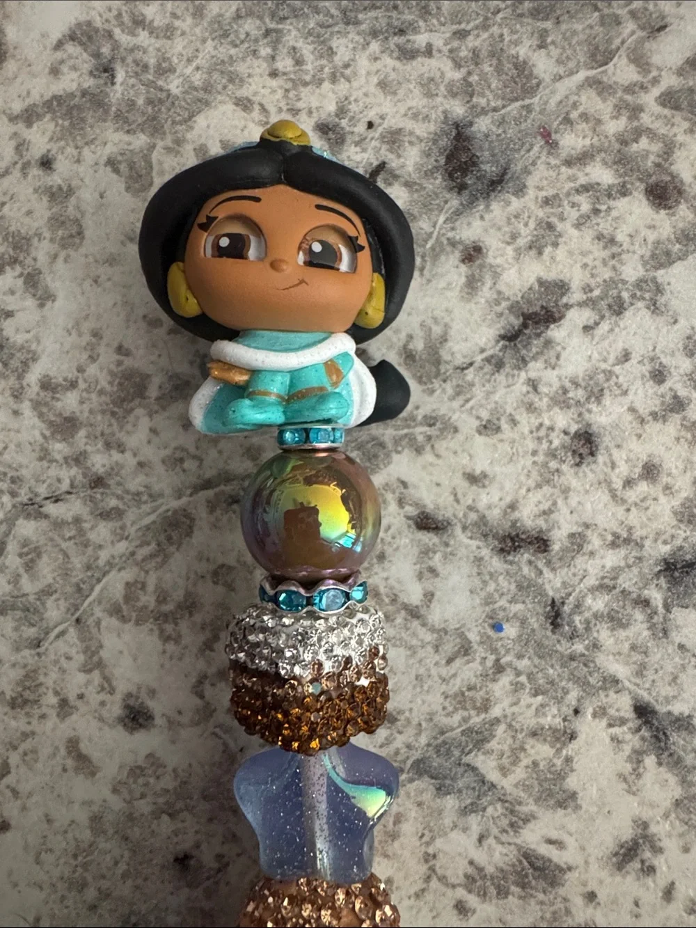 NWOT Disney Doorables Pixel Perfect Jasmine Beaded Pen Handmade by Me
